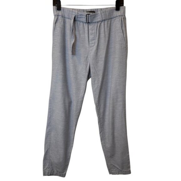 Vince light blue belted cotton slim tapered leg pants size S - Picture 1 of 5